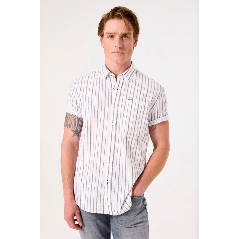 Heren Overhemd D51092 Garcia Wit