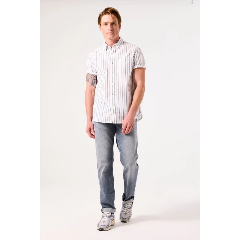 Heren Overhemd D51092 Garcia Wit