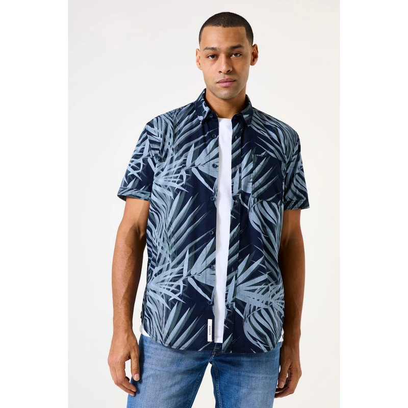 Heren Overhemd E51096 Garcia NAVY