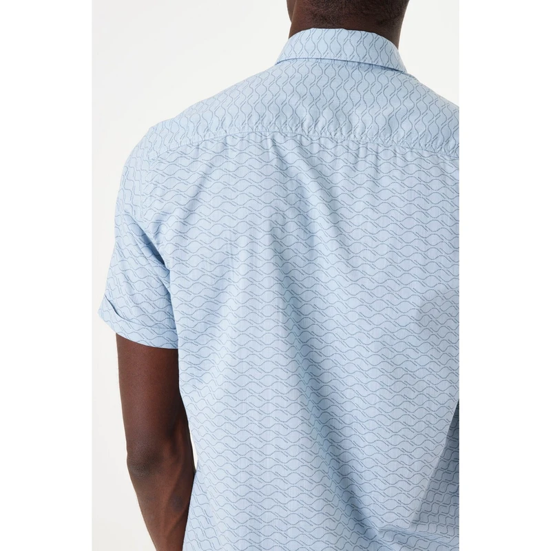 Heren Overhemd E51290 Garcia BLEU