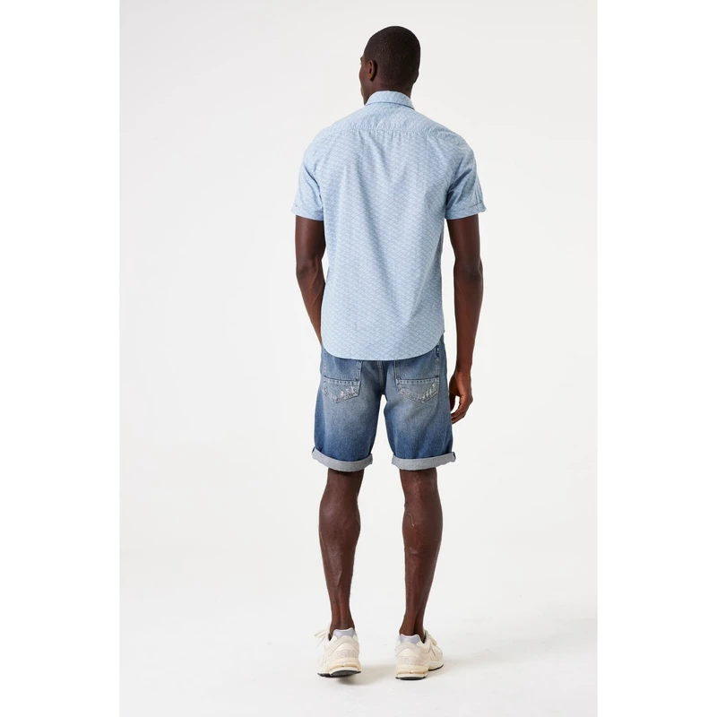 Heren Overhemd E51290 Garcia BLEU