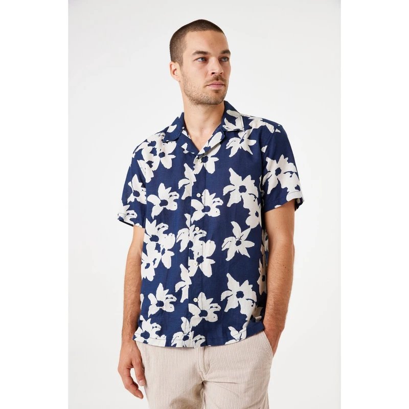 Heren Overhemd E51291 Garcia NAVY