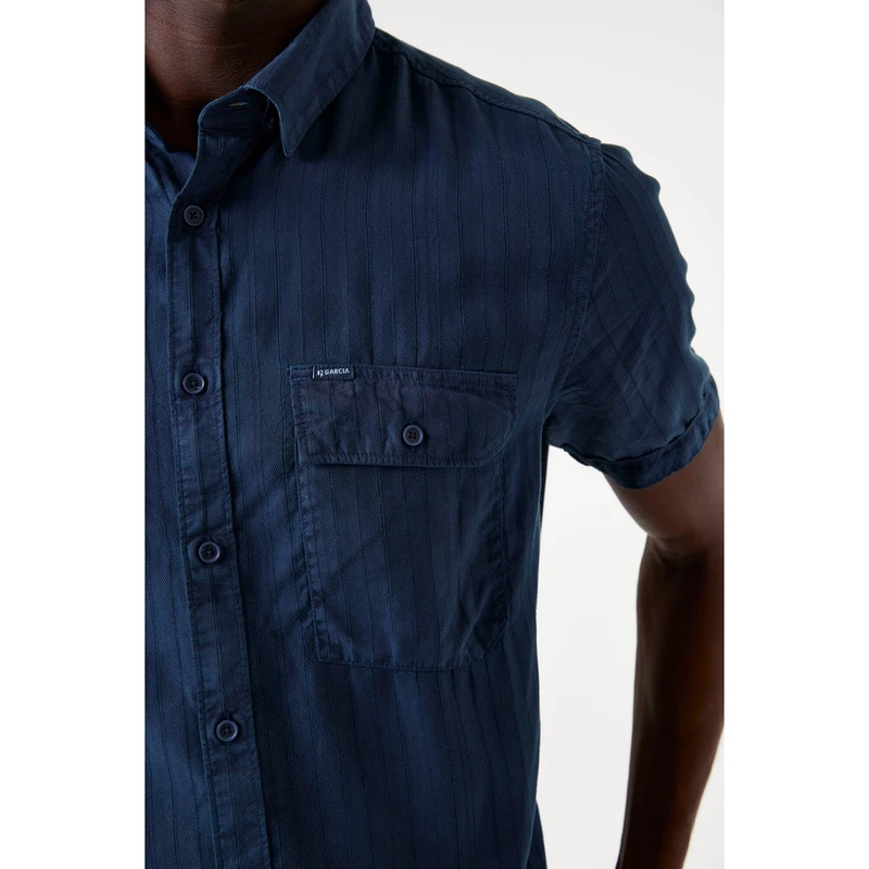 Heren Overhemd E51292 Garcia NAVY