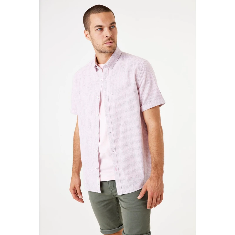 Heren Overhemd F51091 Garcia ROZE