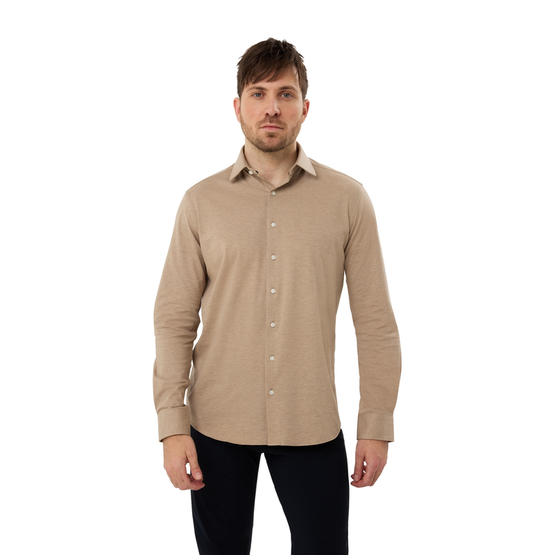 Heren Overhemd GC-U25703 Gardeur Collectie ZAND
