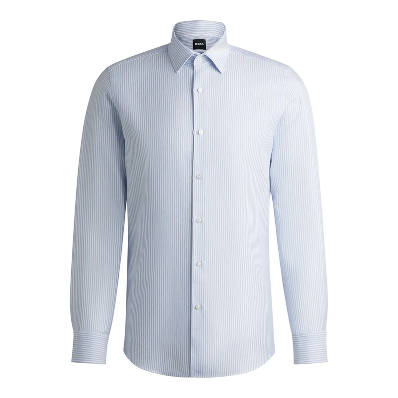 Heren Overhemd H-HANK-kent-C1-214 10270680 01 Boss Black BLEU