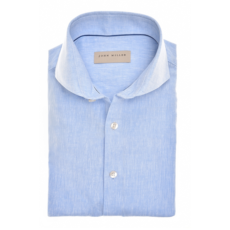 Heren Overhemd JM24001/W/351 SF5 John Miller BLEU