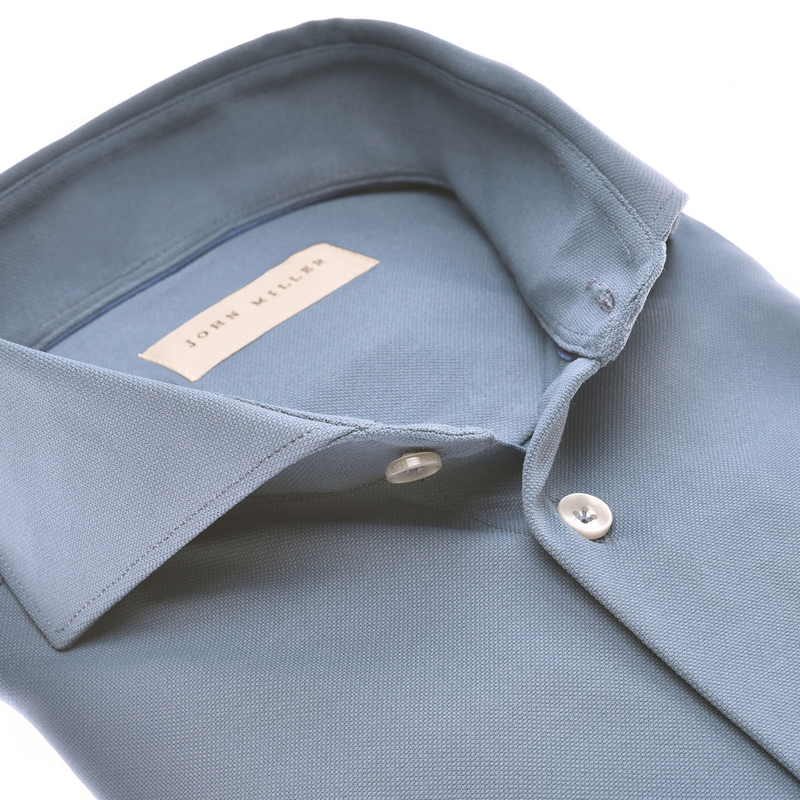 Heren Overhemd JM24013 SF5 John Miller BLAUW MELE
