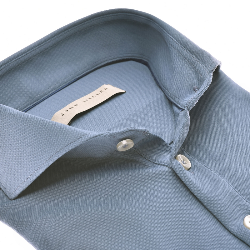 Heren Overhemd JM24017 SFP0 John Miller BLAUW MELE