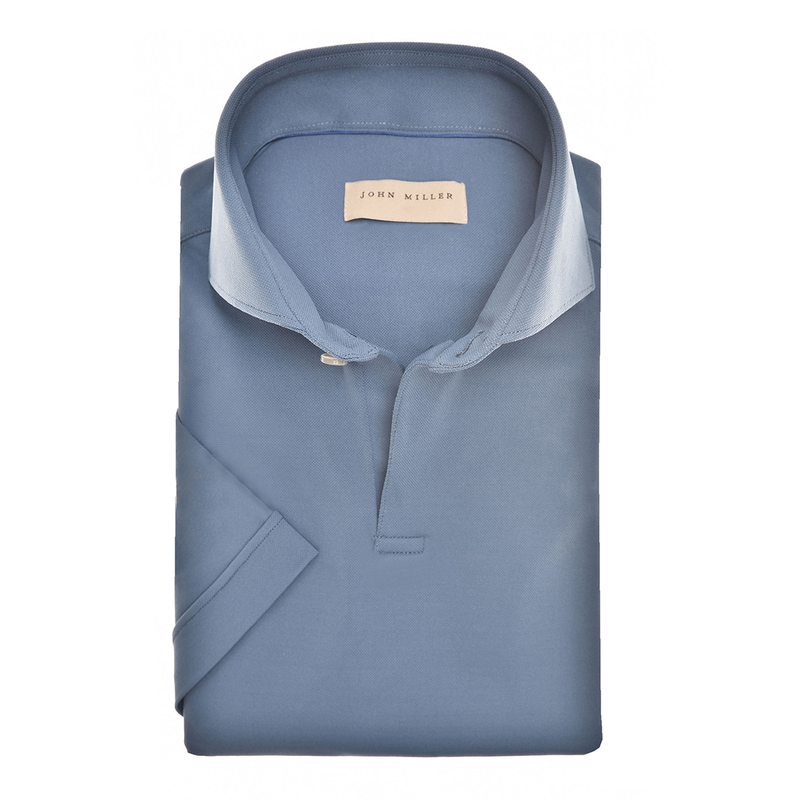 Heren Overhemd JM24032 SFVP0 John Miller BLAUW MELE