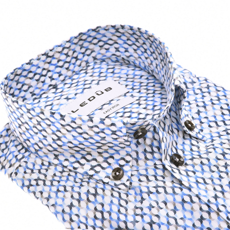 Heren Overhemd LE24311 MFN0 Ledub AQUA