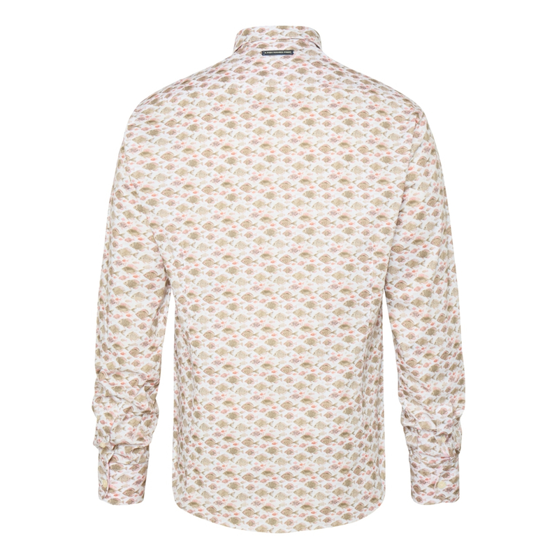 Heren Overhemd LM 31.016.205 beige A fish named fred BEIGE