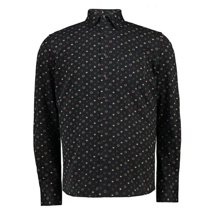 Heren Overhemd LM shirt print dot