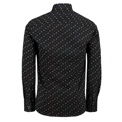 Heren Overhemd LM shirt print dot