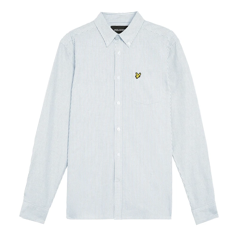 Heren Overhemd LW2214V.W490 Lyle and Scott BLEU