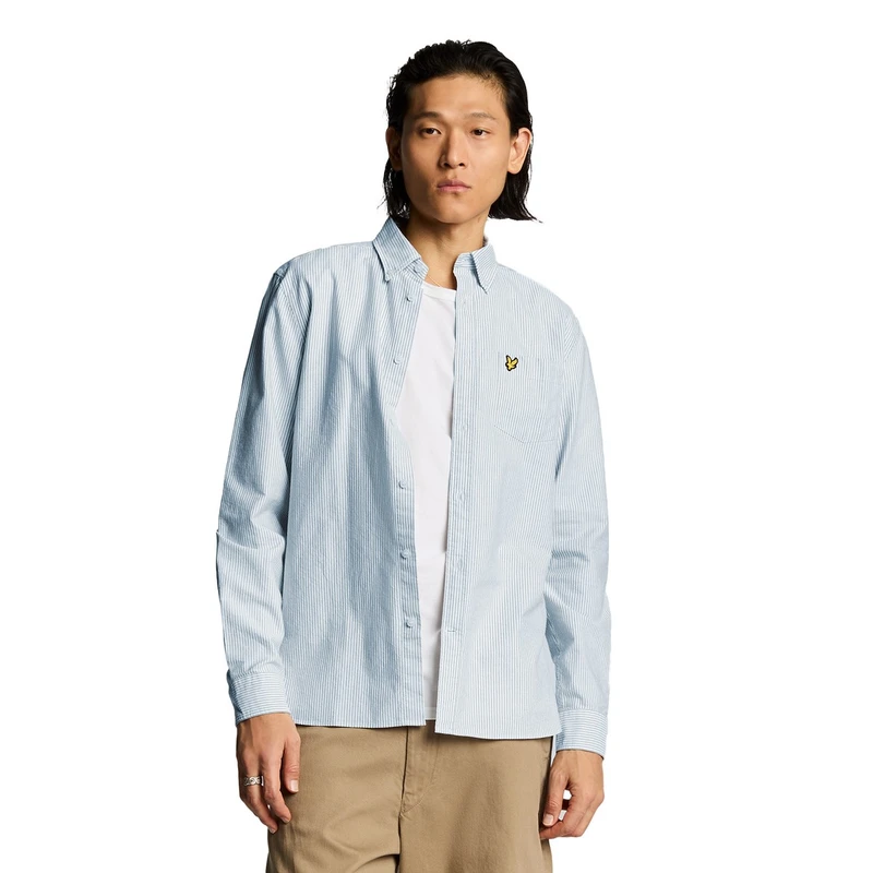 Heren Overhemd LW2214V.W490 Lyle and Scott BLEU