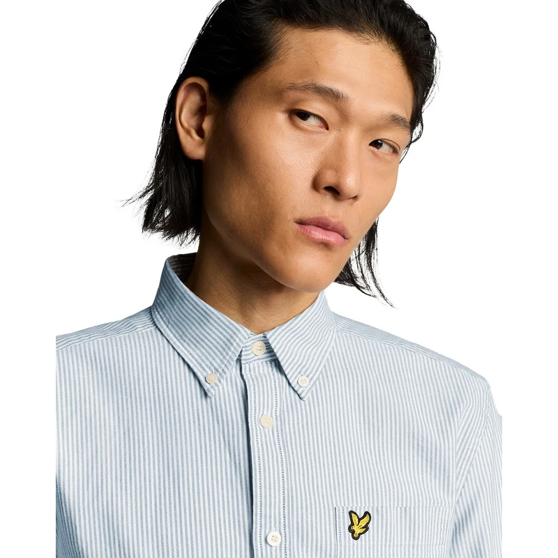Heren Overhemd LW2214V.W490 Lyle and Scott BLEU