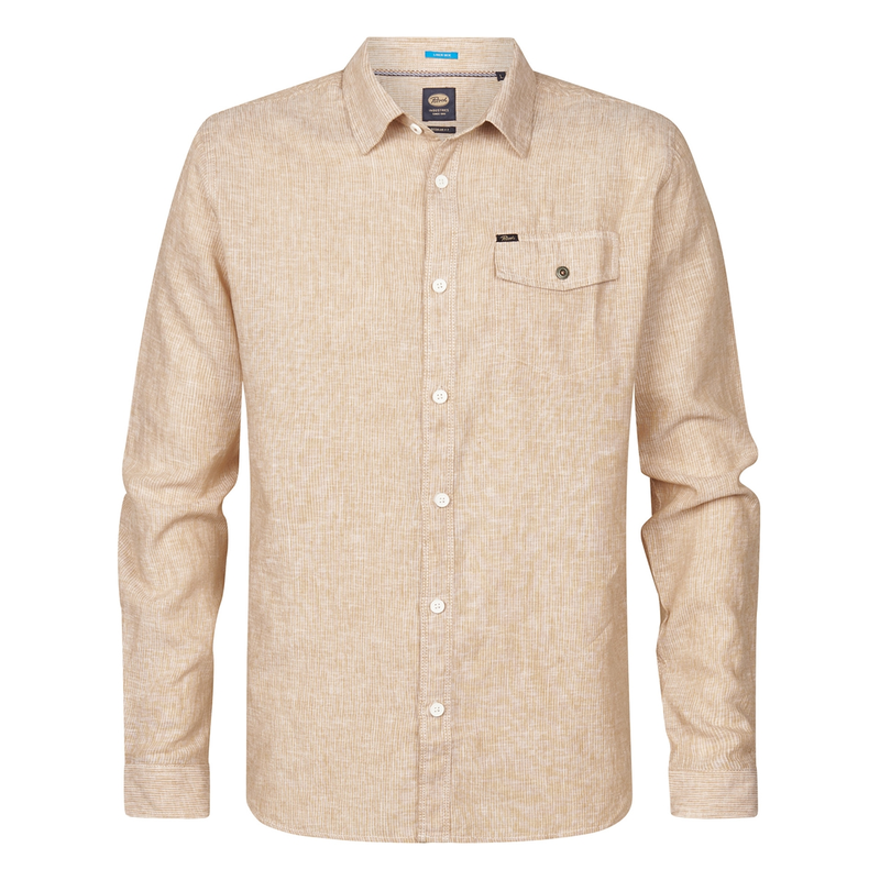 Heren Overhemd M-1050-SIL401 Petrol CAMEL