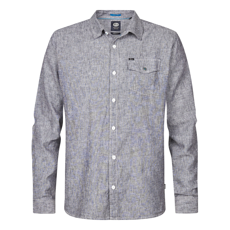 Heren Overhemd M-1050-SIL401 Petrol NAVY