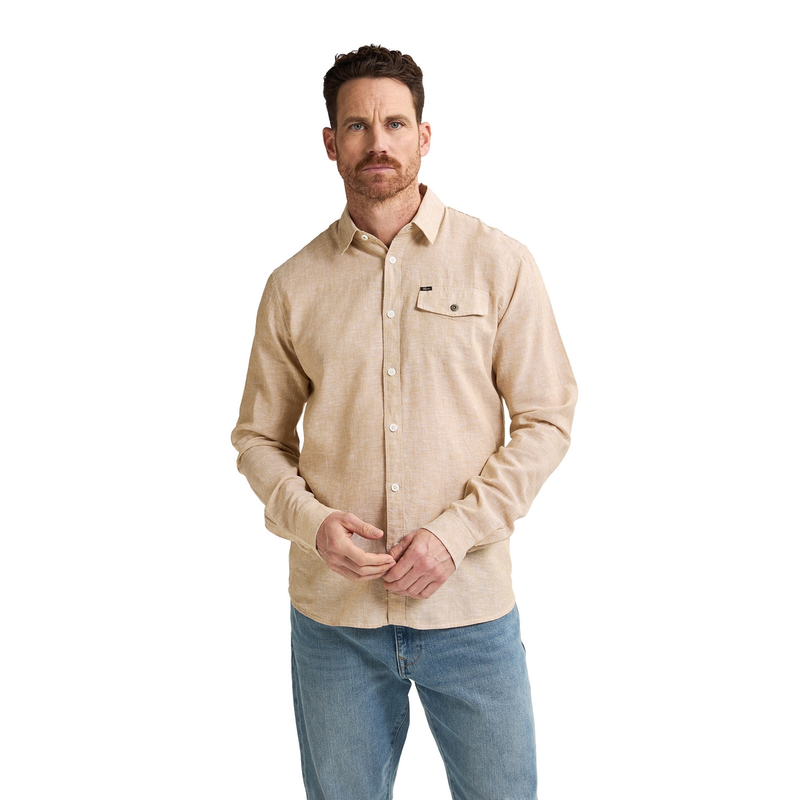 Heren Overhemd M-1050-SIL401 Petrol CAMEL