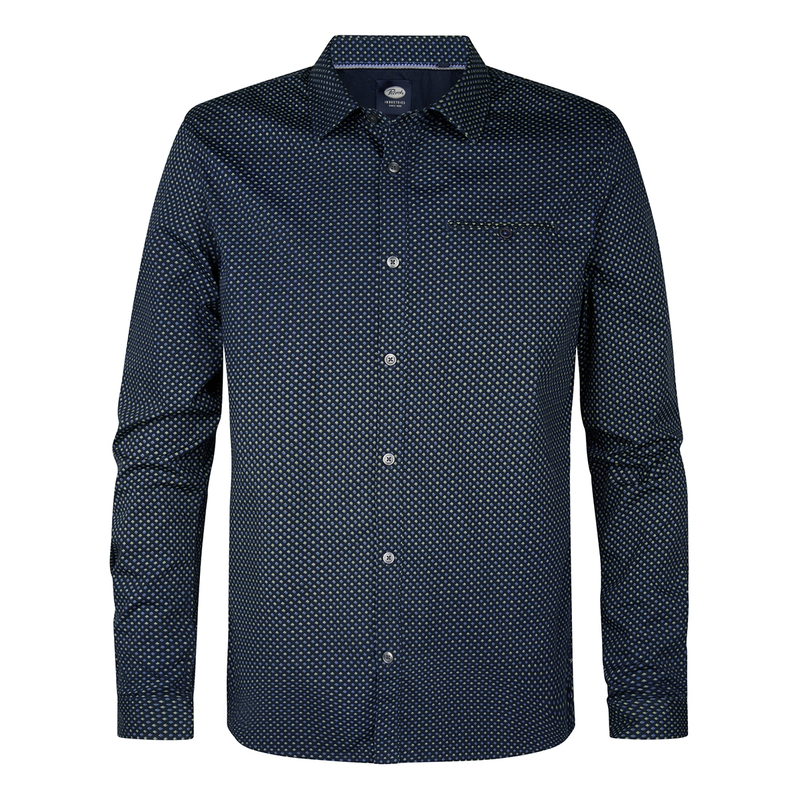 Heren Overhemd M-1050-SIL405 Petrol NAVY
