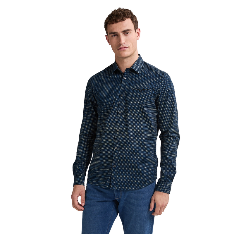 Heren Overhemd M-1050-SIL405 Petrol NAVY