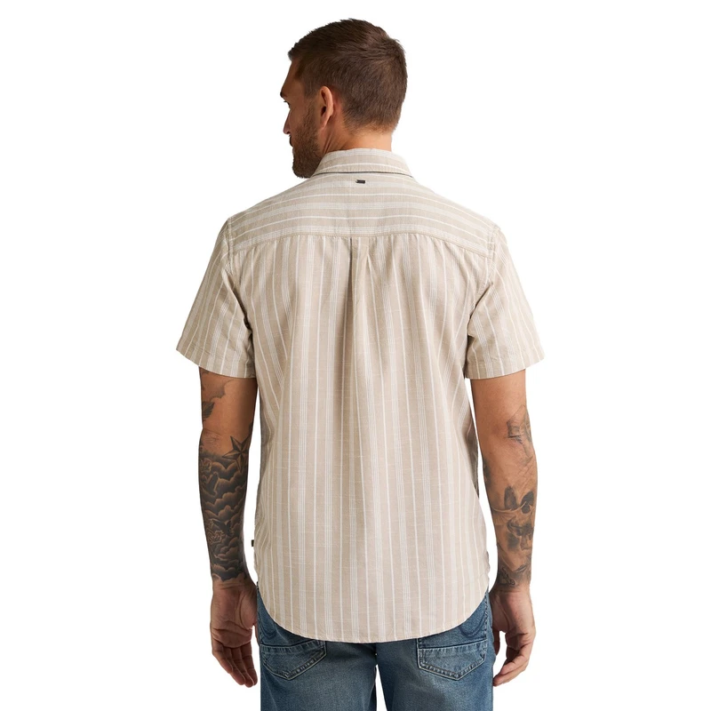 Heren Overhemd M-1050-SIS417 Petrol OFF-WHITE