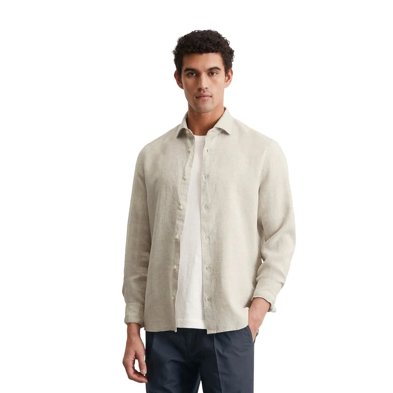 Heren Overhemd M23744742460 Marc O'Polo BRUIN DESSIN