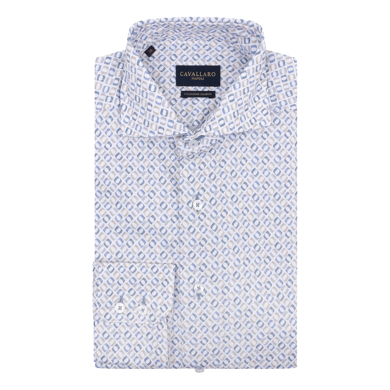 Heren Overhemd Midoti Cavallaro BLAUW MELE