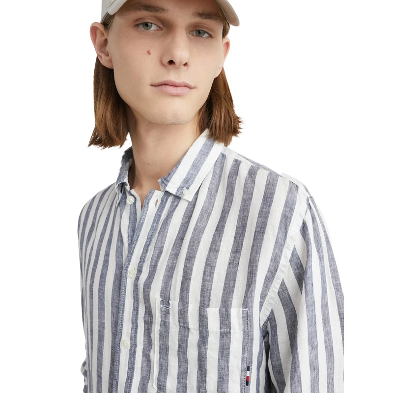 Heren Overhemd MW0MW30705 Tommy Hilfiger BLEU