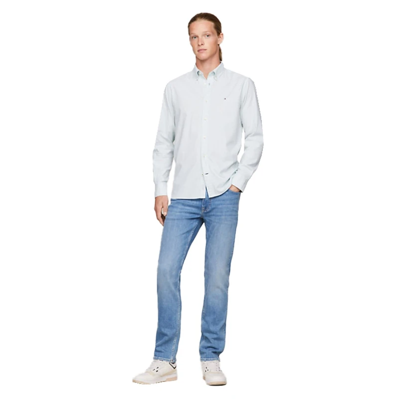 Heren Overhemd MW0MW30935 Tommy Hilfiger GROEN DESSIN