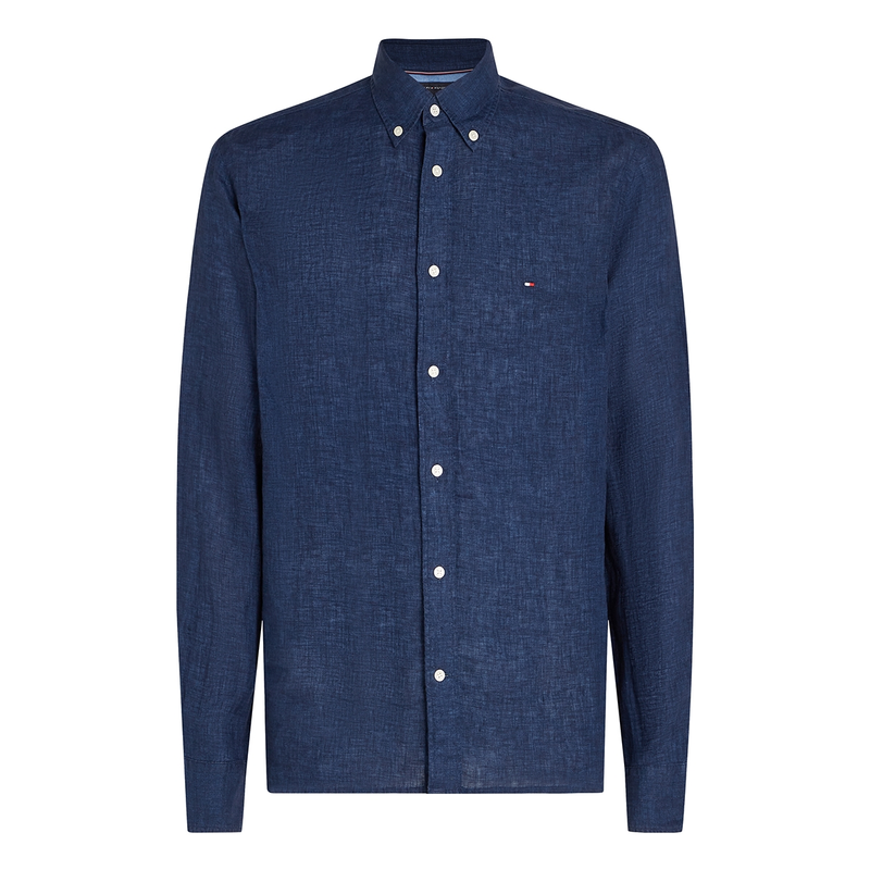 Heren Overhemd MW0MW34602DCC Tommy Hilfiger NAVY