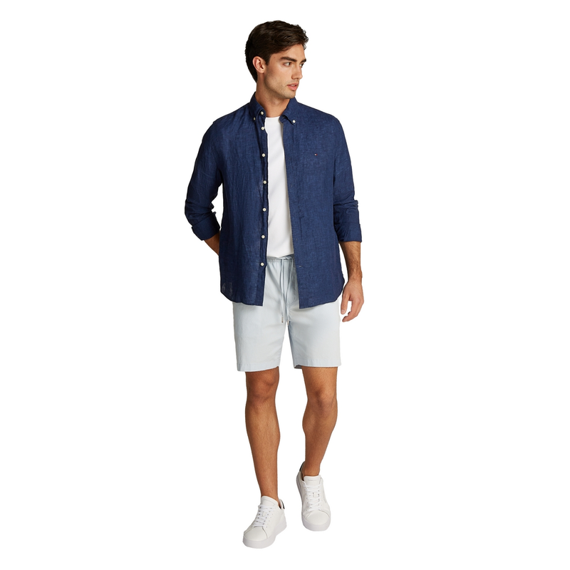 Heren Overhemd MW0MW34602DCC Tommy Hilfiger NAVY