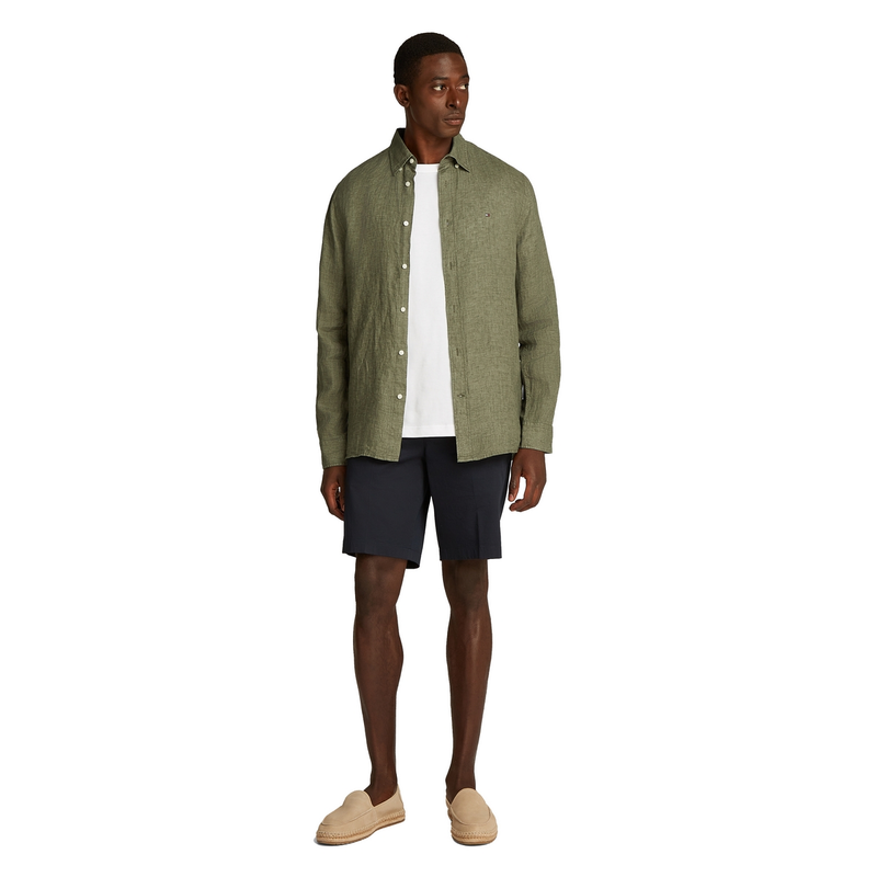 Heren Overhemd MW0MW34602PLI Tommy Hilfiger GROEN