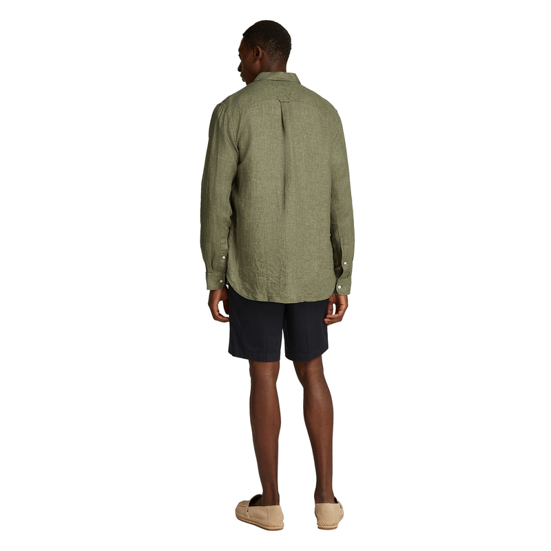 Heren Overhemd MW0MW34602PLI Tommy Hilfiger GROEN