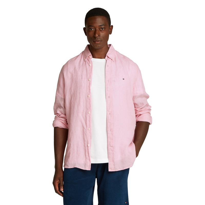 Heren Overhemd MW0MW34602TOL Tommy Hilfiger ROZE