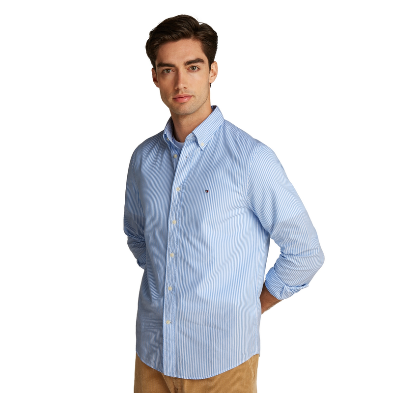 Heren Overhemd MW0MW375490A7 Tommy Hilfiger BLEU