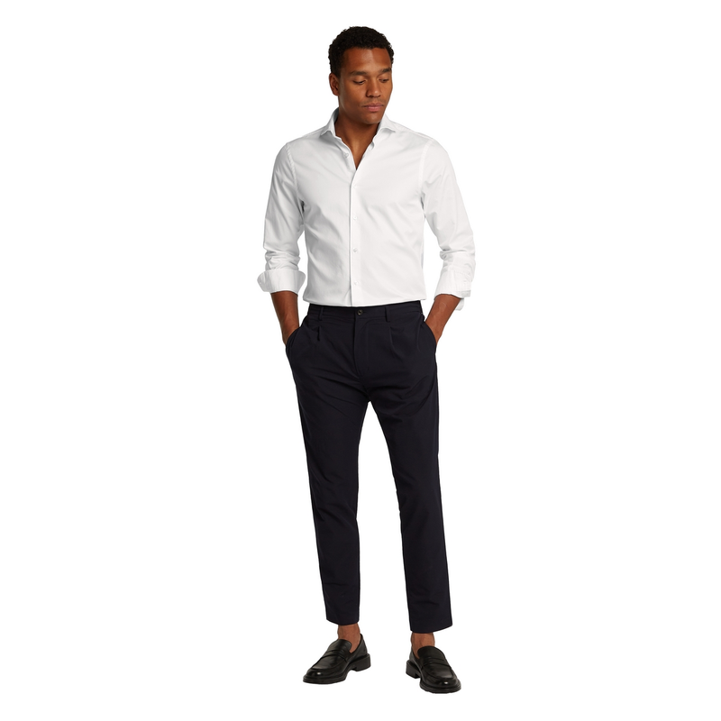 Heren Overhemd MW0MW37612YCF Tommy Hilfiger Wit