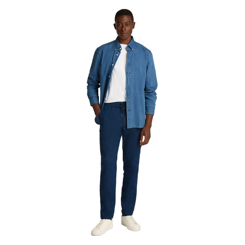 Heren Overhemd MW0MW381340GZ Tommy Hilfiger MIDDEN BLAUW