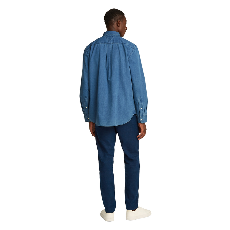 Heren Overhemd MW0MW381340GZ Tommy Hilfiger MIDDEN BLAUW