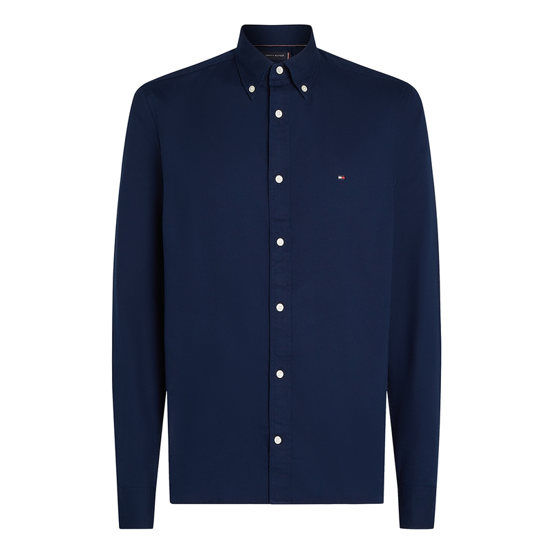 Heren Overhemd MW0MW38556DCC Tommy Hilfiger NAVY