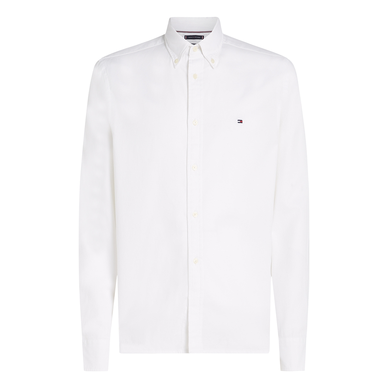 Heren Overhemd MW0MW38556YCF Tommy Hilfiger Wit
