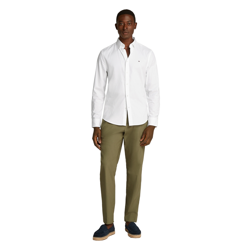 Heren Overhemd MW0MW38556YCF Tommy Hilfiger Wit