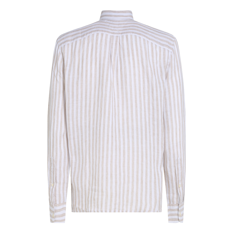 Heren Overhemd MW0MW385810AA Tommy Hilfiger BEIGE