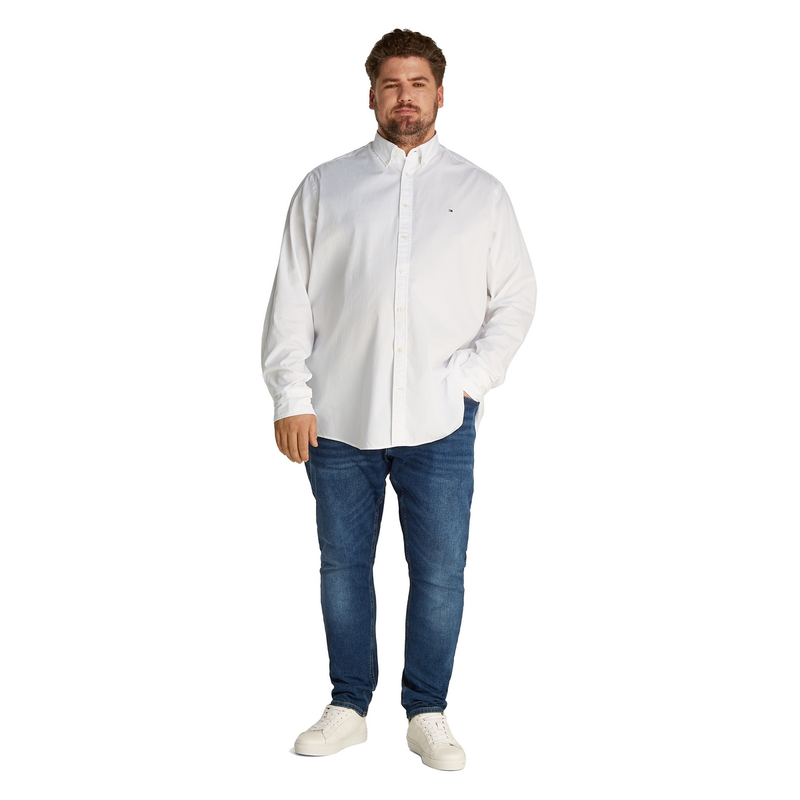 Heren Overhemd mw0mw39900 Tommy Hilfiger Big & Tall Wit