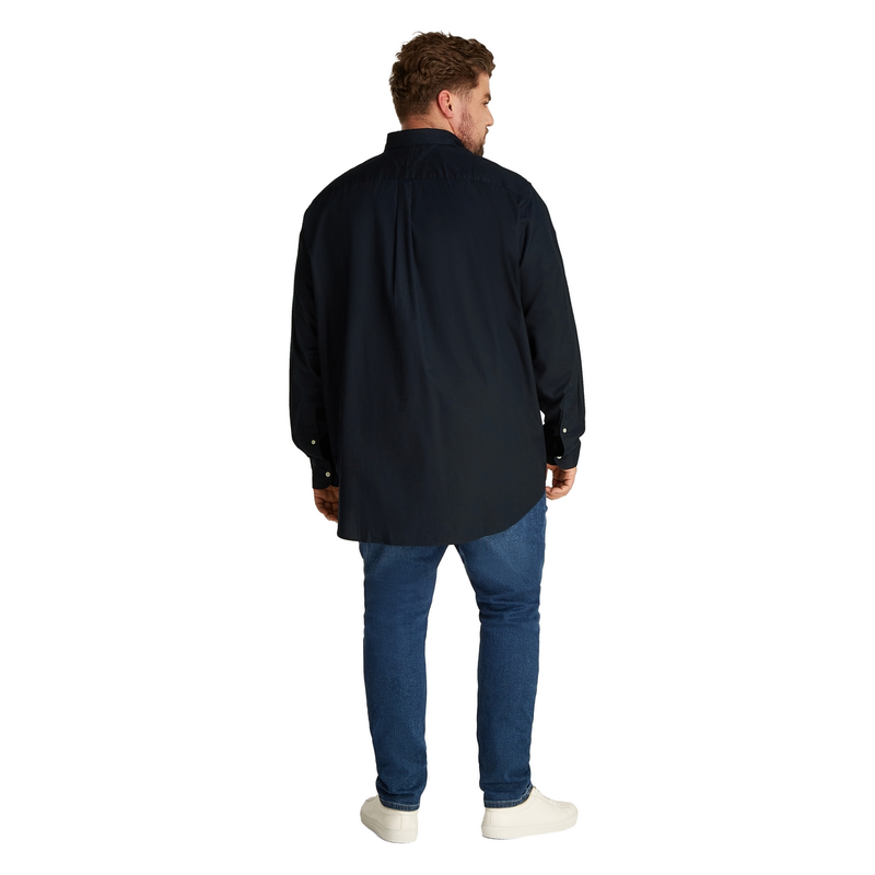 Heren Overhemd mw0mw39900 Tommy Hilfiger Big & Tall NAVY