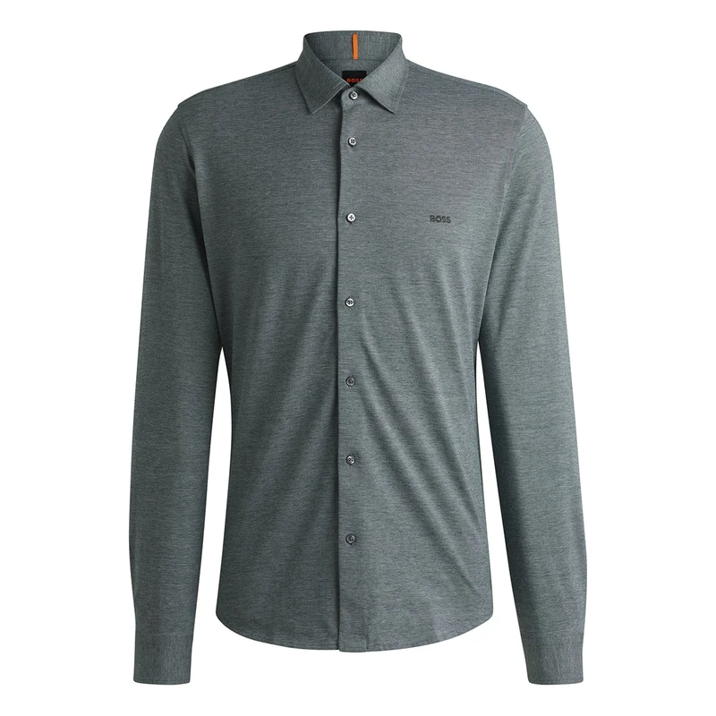 Heren Overhemd Mysoft_2_M 10260281 01 BOSS GROEN