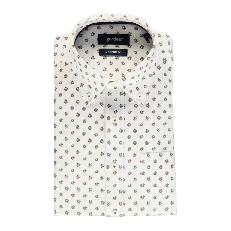 Heren Overhemd Overhemd Y2207155-2 D Gardeur Collectie BLAUW DESSIN