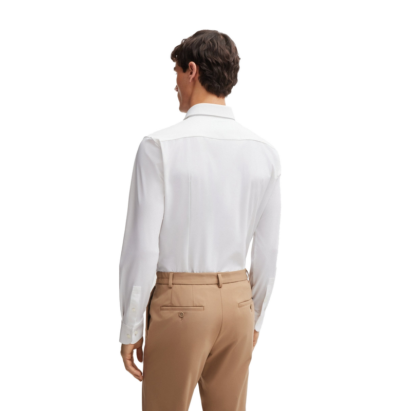 Heren Overhemd P-HANK-s-kent-C1-222 10248739 Boss Black Wit