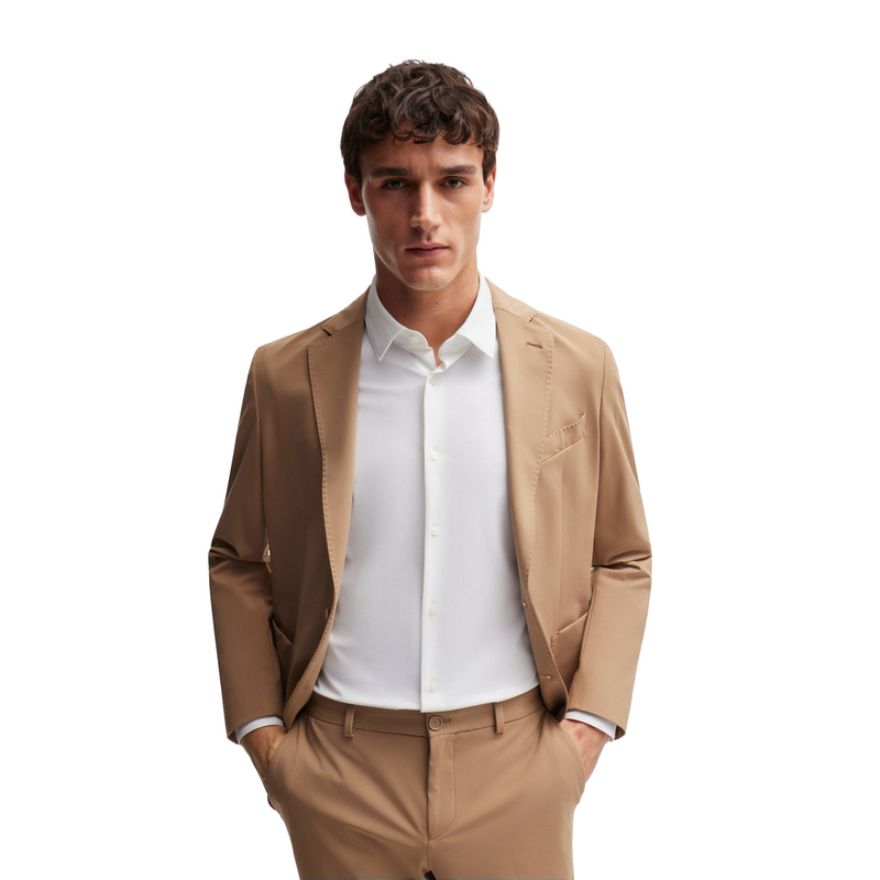 Heren Overhemd P-HANK-s-kent-C1-222 10248739 Boss Black Wit